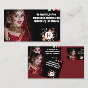 Tarjeta De Visita Artista de Maquillaje Profesional para Novias y Fi