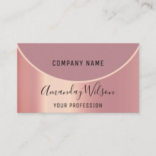 Tarjeta De Visita Artista de maquillaje profesional Rosa moderno ele