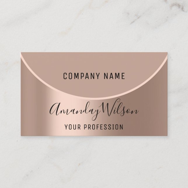 Tarjeta De Visita Artista de maquillaje profesional Rosa Piel modern (Anverso)