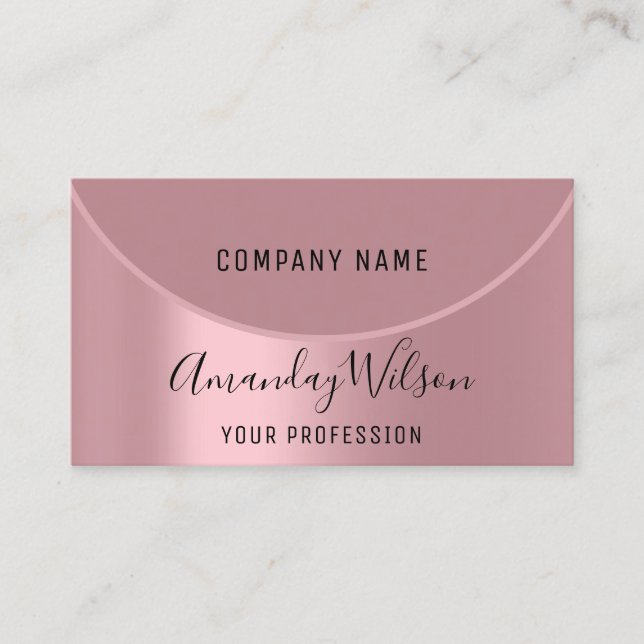 Tarjeta De Visita Artista de maquillaje profesional Rosa rosa modern (Anverso)