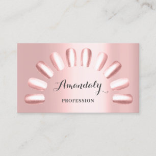 Tarjeta De Visita Artista de maquillaje profesional uñas Manicura V