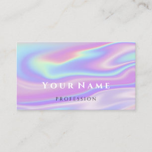 Tarjeta De Visita Artista de maquillaje profesional Unicorn Holograp