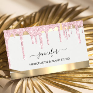 Tarjeta De Visita Artista de maquillaje profesional Vip de goteo ros