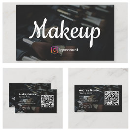 Tarjeta De Visita Artista de Maquillaje Profesional y Elegante