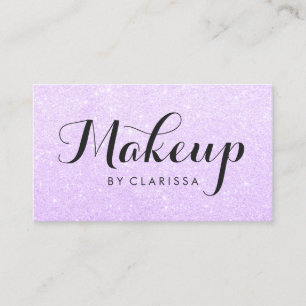 Tarjeta De Visita Artista de maquillaje púrpura violeta moderno