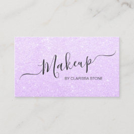 Tarjeta De Visita Artista de maquillaje púrpura violeta moderno