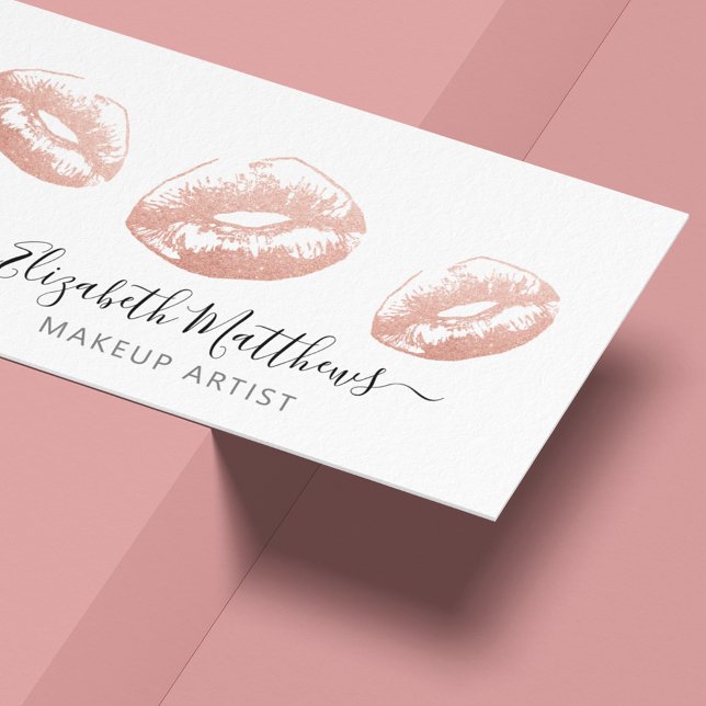 Tarjeta De Visita Artista de maquillaje purpurina (Subido por el creador)