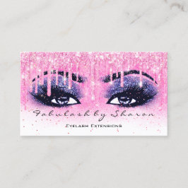 Tarjeta De Visita Artista de maquillaje Purpurina Lash de ceja goteo