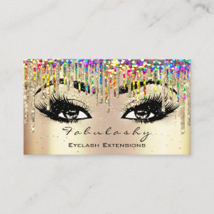 Tarjeta De Visita Artista de maquillaje Purpurina Lash de cejas Purp
