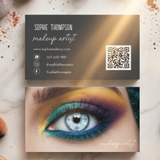 Tarjeta De Visita artista de maquillaje qrcode
