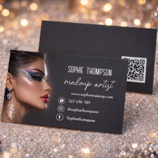 Tarjeta De Visita artista de maquillaje qrcode