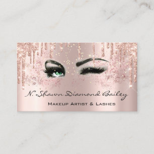 Tarjeta De Visita Artista de maquillaje real azota a Rosa Drin Ojos