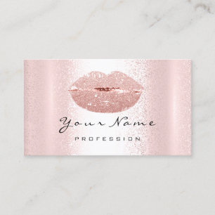 Tarjeta De Visita Artista de maquillaje Red Kiss LIPS Rosa Rosa Rubo