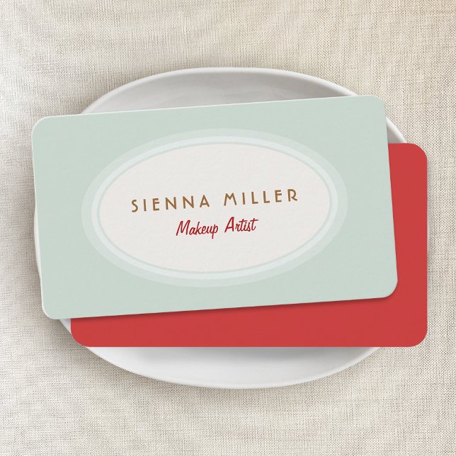 Tarjeta De Visita Artista de maquillaje retro (Subido por el creador)