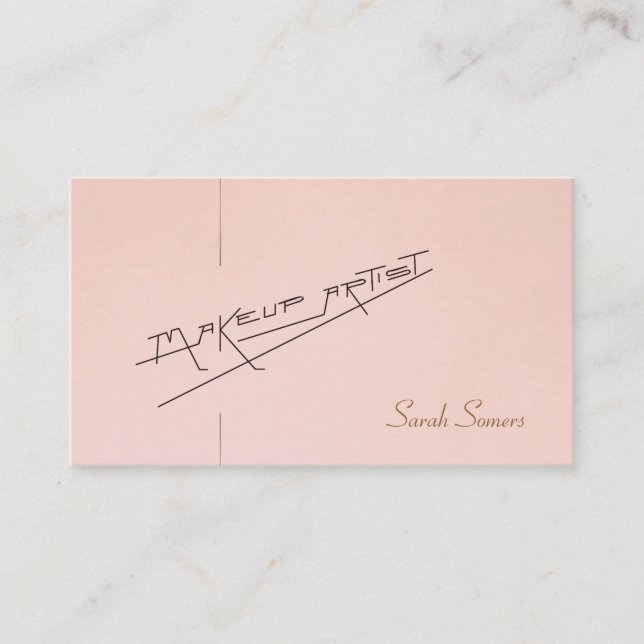 Tarjeta De Visita Artista de maquillaje retro Salón de belleza luz r (Anverso)