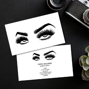Tarjeta De Visita Artista de maquillaje Roll Eye Beauty Salon Lash E