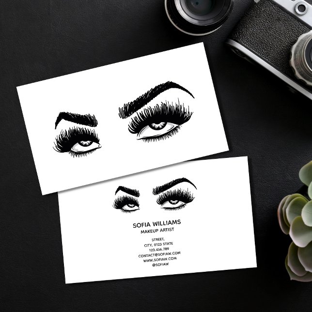 Tarjeta De Visita Artista de maquillaje Roll Eye Beauty Salon Lash E (Subido por el creador)