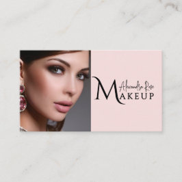 Tarjeta De Visita Artista de Maquillaje Rosa Sonrojo Código Qr Icono