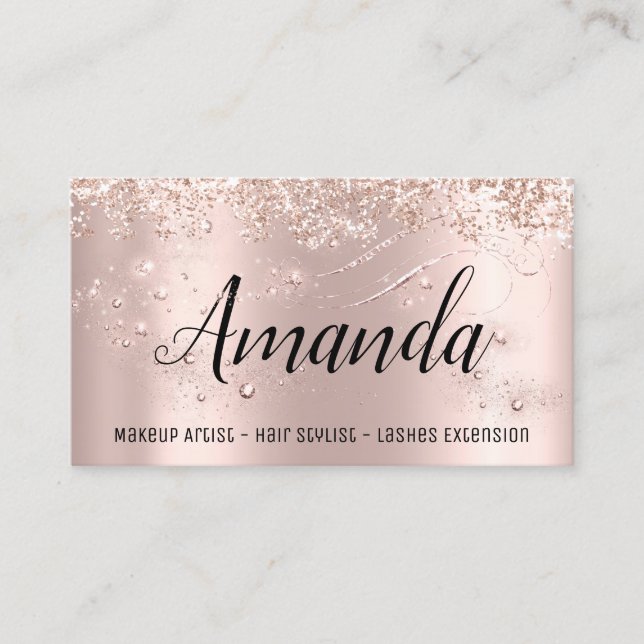 Tarjeta De Visita Artista de Maquillaje Salón de Cabello Pestaña Eve (Anverso)