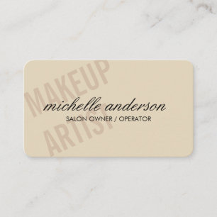 Tarjeta De Visita Artista de maquillaje / Tan