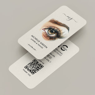 Tarjeta De Visita Artista de maquillaje tecnológico con latigazos mí