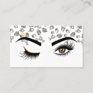 Tarjeta De Visita Artista de maquillaje Wink Eye Beauty Salon Diamon
