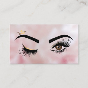 Tarjeta De Visita Artista de maquillaje Wink Eye Beauty Salon Lash E