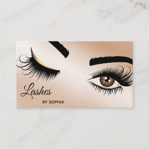Tarjeta De Visita Artista de maquillaje Wink Eye Beauty Salon Lash E