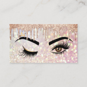 Tarjeta De Visita Artista de maquillaje Wink Eye Beauty Salon Lash E
