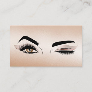 Tarjeta De Visita Artista de maquillaje Wink Eye Beauty Salon Lash E