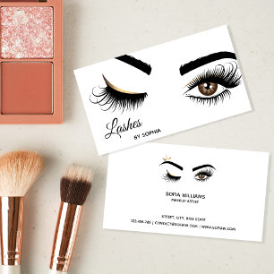 Tarjeta De Visita Artista de maquillaje Wink Eye Beauty Salon Lash E