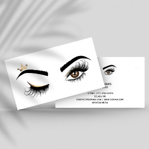 Tarjeta De Visita Artista de maquillaje Wink Eye Beauty Salon Lash E