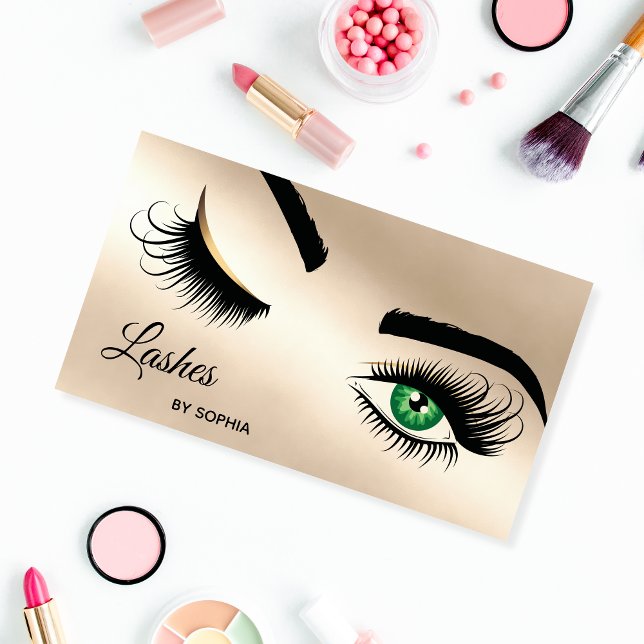 Tarjeta De Visita Artista de maquillaje Wink Eye Beauty Salon Lash E (Subido por el creador)