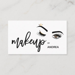 Tarjeta De Visita Artista de maquillaje Wink Eye Beauty Salon Lash E