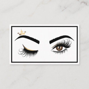 Tarjeta De Visita Artista de maquillaje Wink Eye con extensión de ce