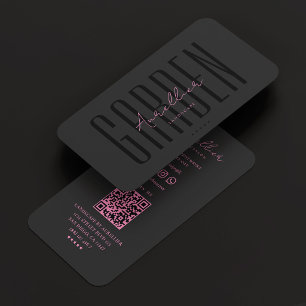 Tarjeta De Visita Artista de paisajes estéticos jardín rosa negro