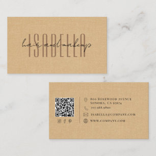 Tarjeta De Visita Artista de Peinado y Maquillaje Moderno Guión de L