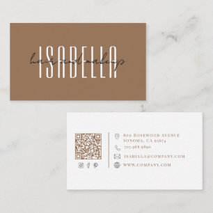 Tarjeta De Visita Artista de Peinado y Maquillaje Moderno Monograma