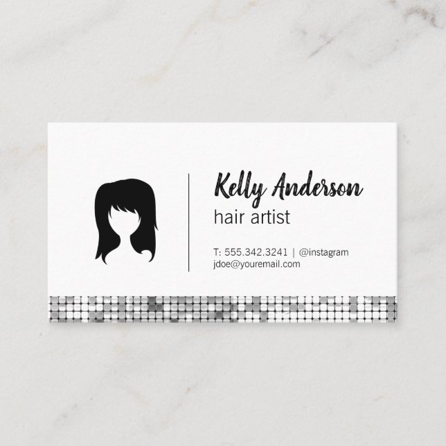 Tarjeta De Visita Artista de pelo (Anverso)