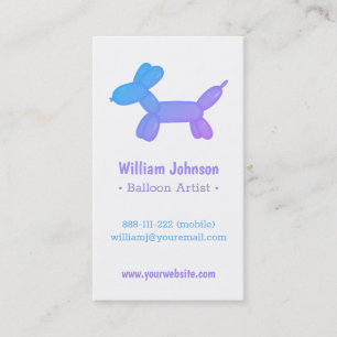 Tarjeta De Visita Artista de Perros Globos Galaxia Adorable