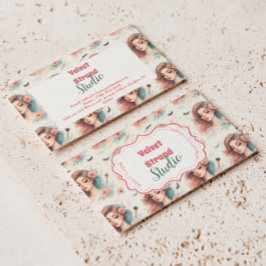 Tarjeta De Visita Artista de Pestañas con Acuarela
