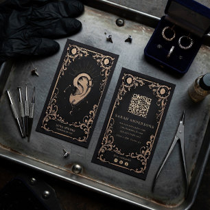 Tarjeta De Visita Artista de Piercings   Estudio de Perforación de O