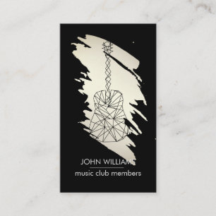 Tarjeta De Visita Artista de pizarra de guitarra