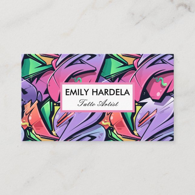 Tarjeta De Visita Artista de tatuajes (Anverso)
