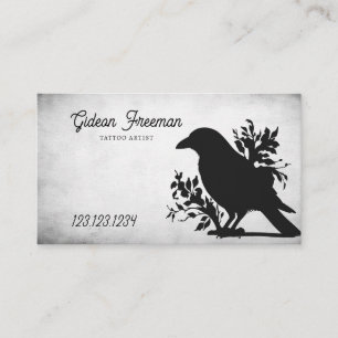 Tarjeta De Visita Artista de tatuajes de cuerdas blancas y negras