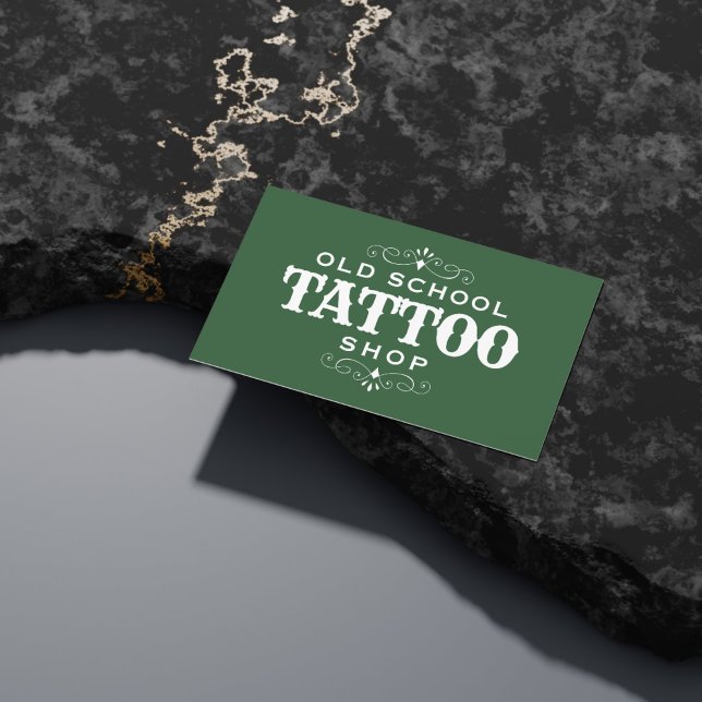 Tarjeta De Visita Artista de tatuajes negrita mínima (Subido por el creador)