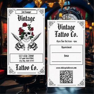 Tarjeta De Visita Artista de Tatuajes Profesional