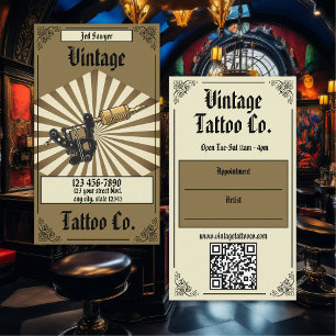 Tarjeta De Visita Artista de Tatuajes Profesional