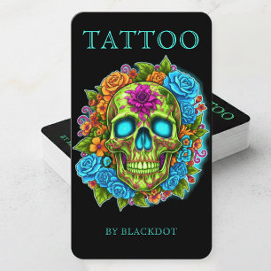 Tarjeta De Visita Artista de Tatuajes Profesional Tatuajes Estudio T