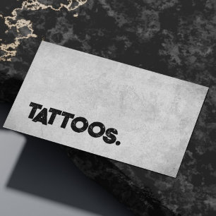 Tarjeta De Visita Artista de tatuajes Tattooist Simple Concreto Mode